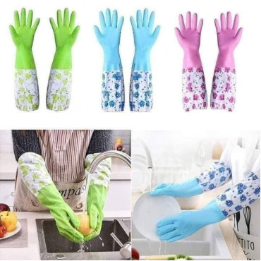 Long silicon hand gloves(১ জোড়া)