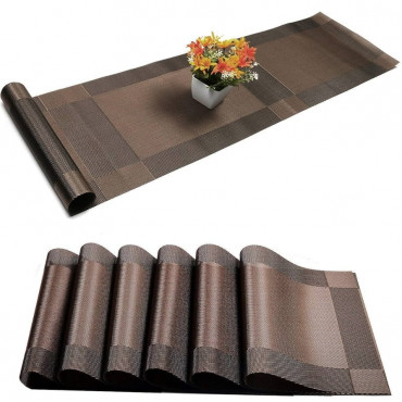 Table Runner & Placemat Set (6 Pcs + 1 Runner)