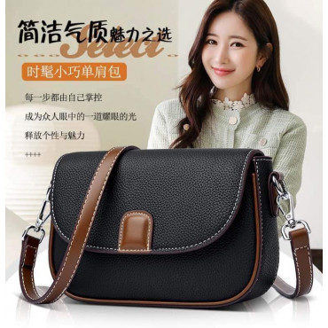 PU Leather Handbags Women Fashion Crossbody Bags(black)