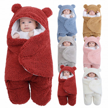 Baby Sleeping Blanket Bag Fluffy Fleece